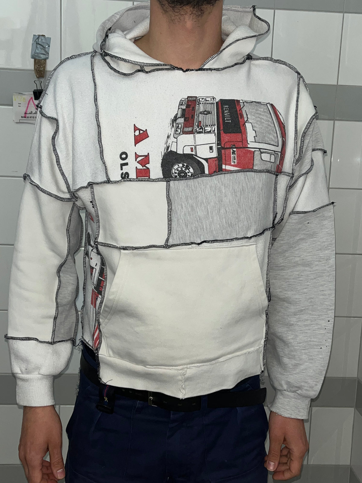 white hoodie